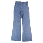 Young Maverick Vintage Boys 10 Reg Blue Flare Jeans Embroidered Pockets NWT - take2supply