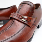 Fortune Loafers Mens 10 Vintage Brown Leather Moc Toe Bit Dress Shoes Deadstock - take2supply