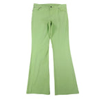 Casual Kiss Flare Pants Womens 10 L Lime Green Cotton Stretch Y2K Style C876 - take2supply