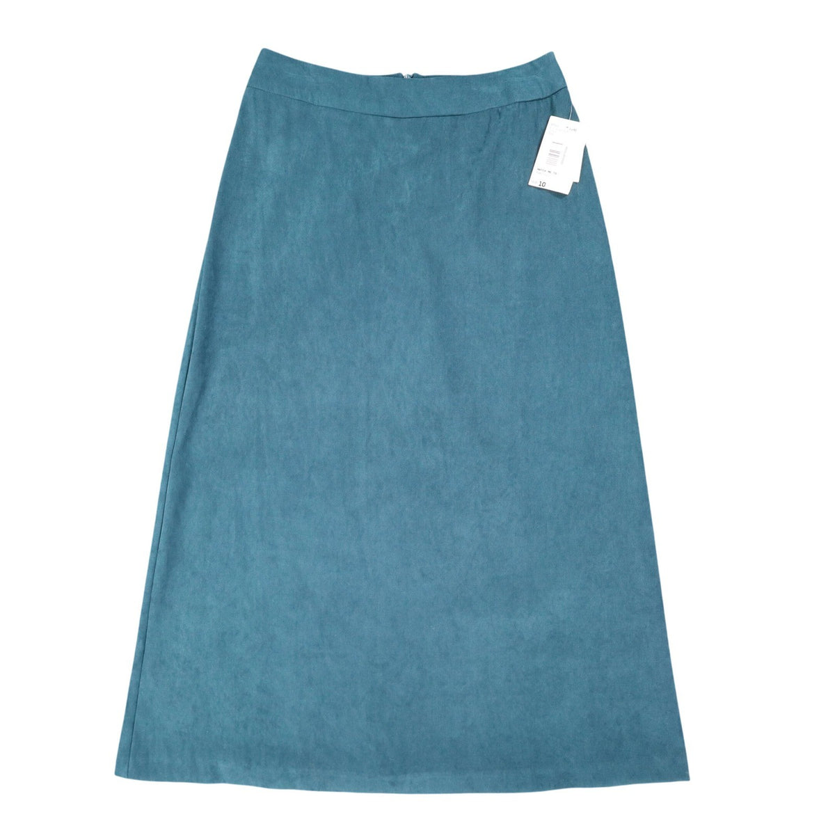 N Touch Skirt Suit Set Women 10 Teal Blue Multi Boucle Jacket & Midi Skirt NWT - take2supply
