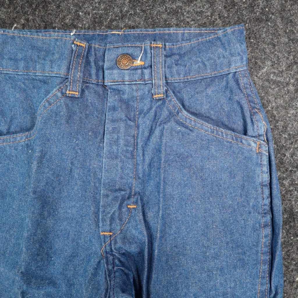 DeeCee Rappers Vintage 70s Flare Jeans Boys 14 W25 L28.5 Blue Cotton USA NWT - take2supply