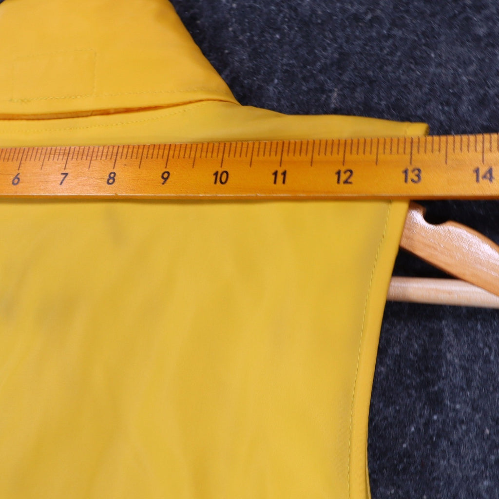 Selene Sport Vest Womens Small Vintage Y2K Yellow Fleece Lined Utility Shell - take2supply