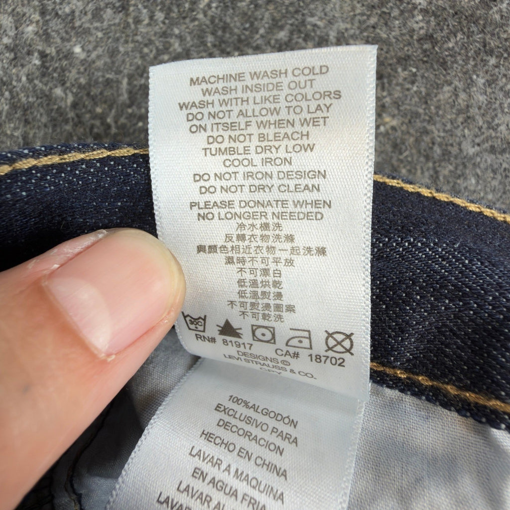 Levi's 505 Regular Straight Jeans Boys 14 Slim 25x27 Dark Wash Indigo Denim NWT - take2supply