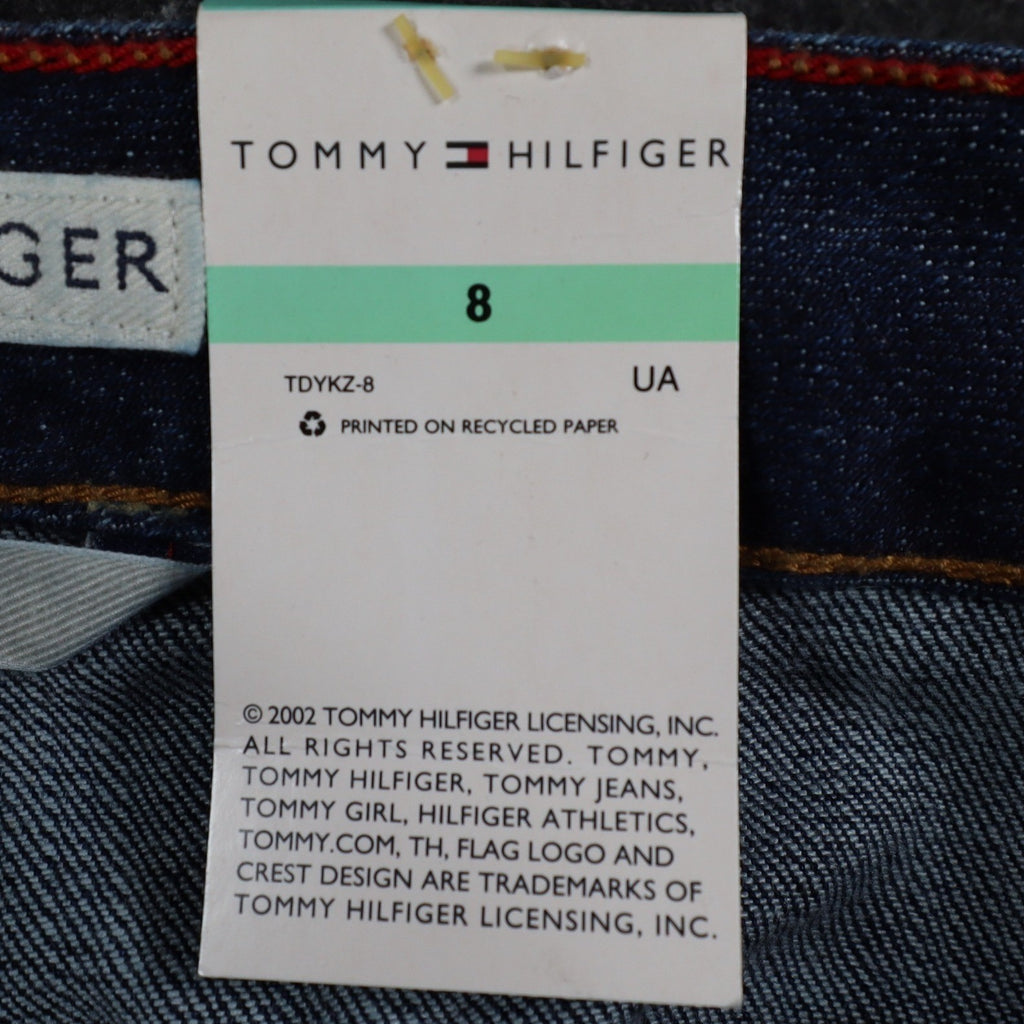 Tommy Hilfiger Jeans Womens 8 Vintage 2000s Low Rise Stretch Blue Floral Belt - take2supply