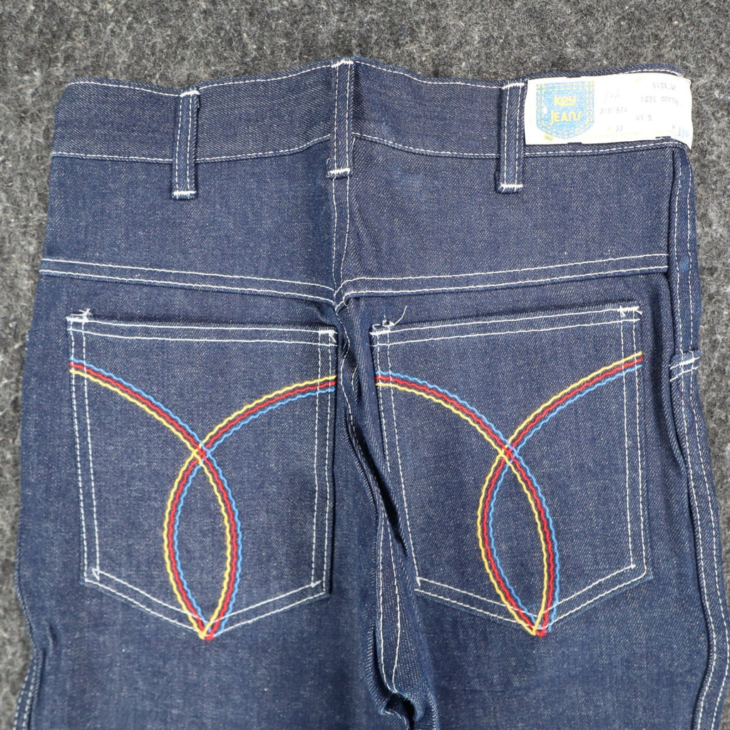Key Jeans Vintage Womens 27 M Rainbow Pocket Flare Jeans NWT - take2supply