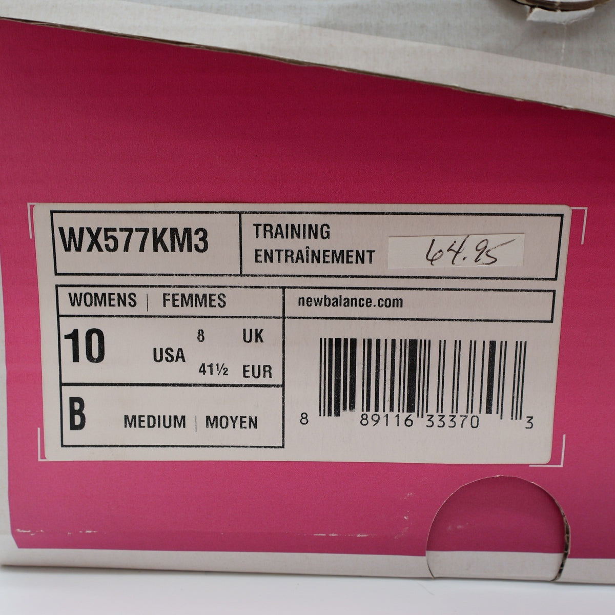 New Balance 577v3 Womens Size 10 Gray Pink Training Shoes WX577KM3 New With Box - take2supply