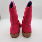 L'Amour Cowboy Boots Kids Size 2 Fuchsia Pink Faux Suede Rhinestone Studs V8400 - take2supply