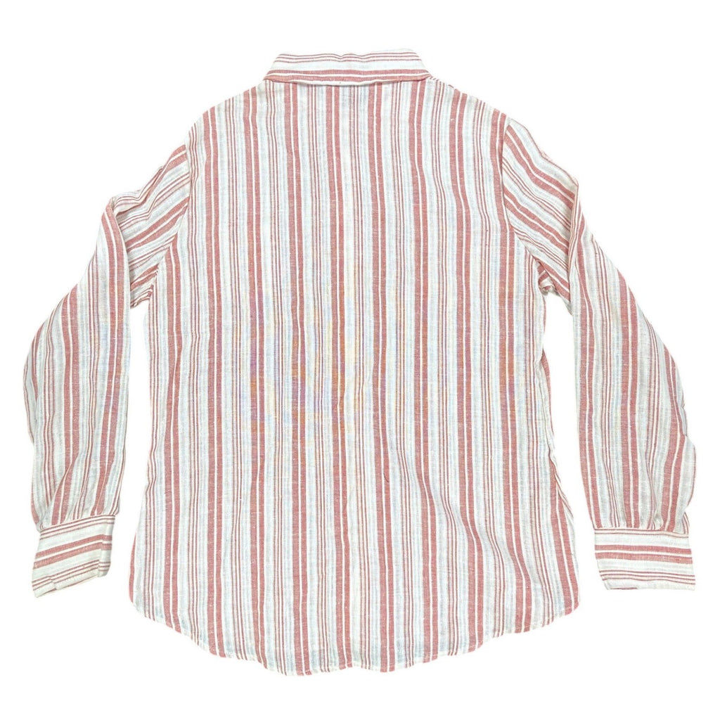Turtle Bax Vintage 70s Striped Button Down Shirt Boys 15-16 Red White NWT - take2supply