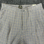 Vintage Lee Casuals Pleated Shorts Womens 14 Medium Plaid Cotton NWT 90s - take2supply