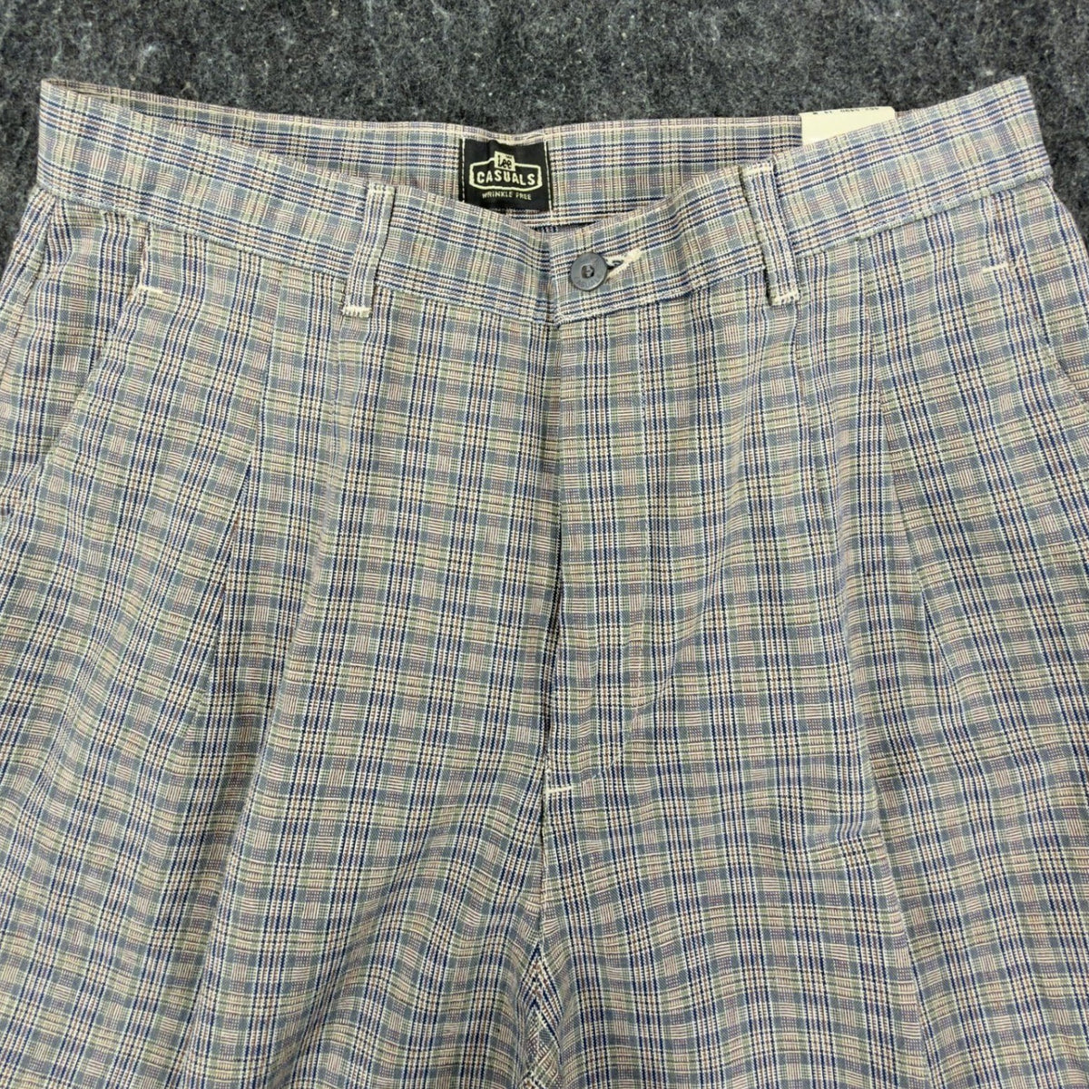 Vintage Lee Casuals Pleated Shorts Womens 14 Medium Plaid Cotton NWT 90s - take2supply
