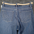 Lee Bermuda Shorts Women 6 M Classic Fit Carolina Blue Denim Stretch Belted NWT - take2supply