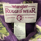 Wrangler Vintage 90s Button Down Shirt Mens M Purple Cotton NWT Rugged Wear - take2supply