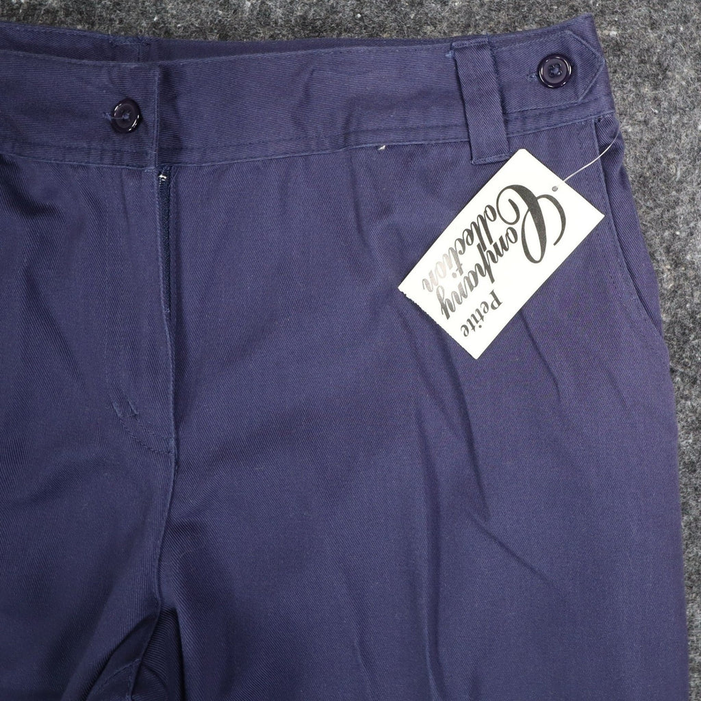 Company Collection Trousers Womens 12 Vintage Chic Navy Cotton Straight Leg C992 - take2supply