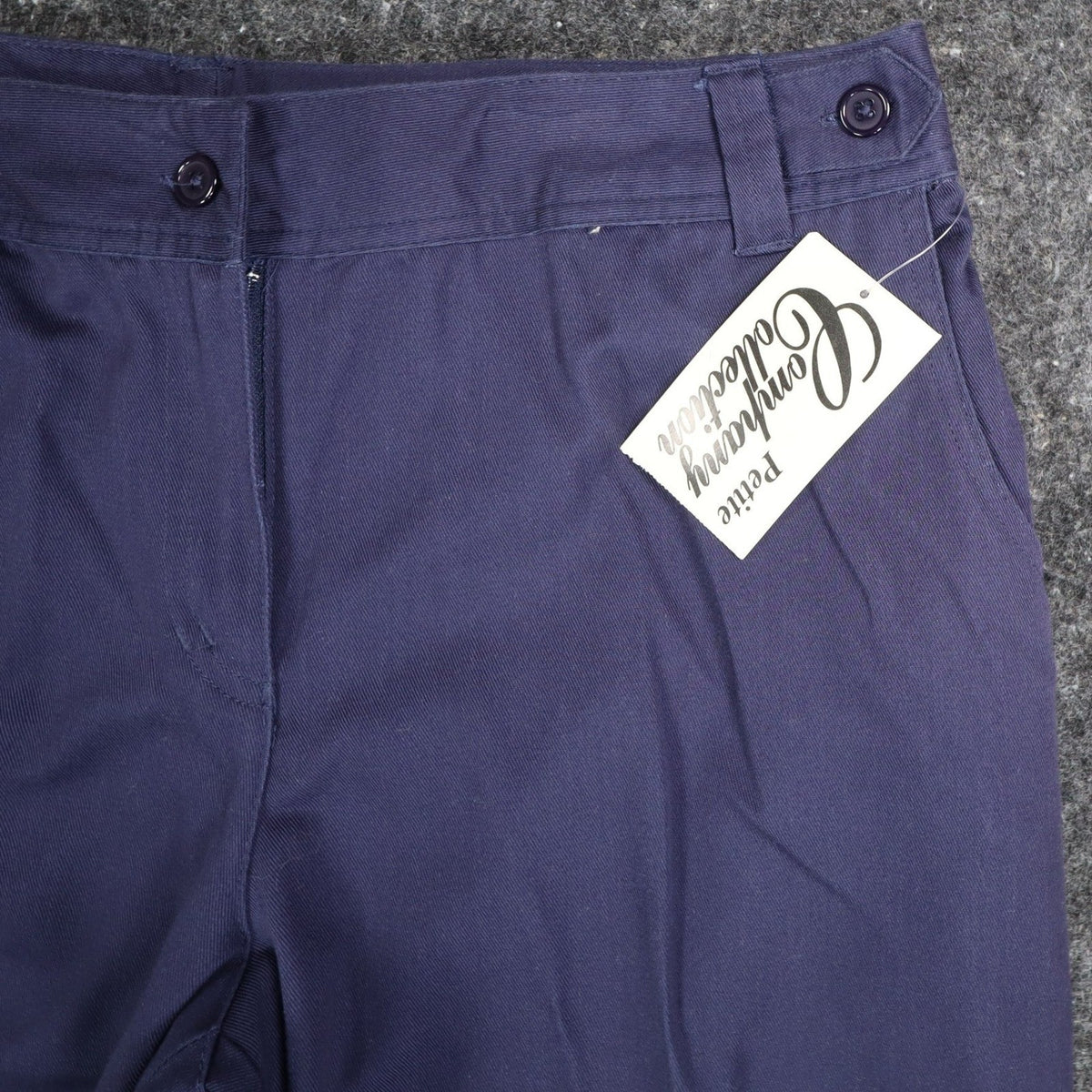 Company Collection Trousers Womens 12 Vintage Chic Navy Cotton Straight Leg C992 - take2supply