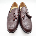 Nunn Bush Lites Tassel Loafers Mens 11 M Vintage Burgundy Leather Wingtip 73926 - take2supply