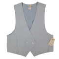 D.K. Gold Vest Womens 1X Vintage 90s Blue Floral Reversible Cotton Blend NWT - take2supply