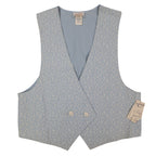 D.K. Gold Vest Womens 1X Vintage 90s Blue Floral Reversible Cotton Blend NWT - take2supply