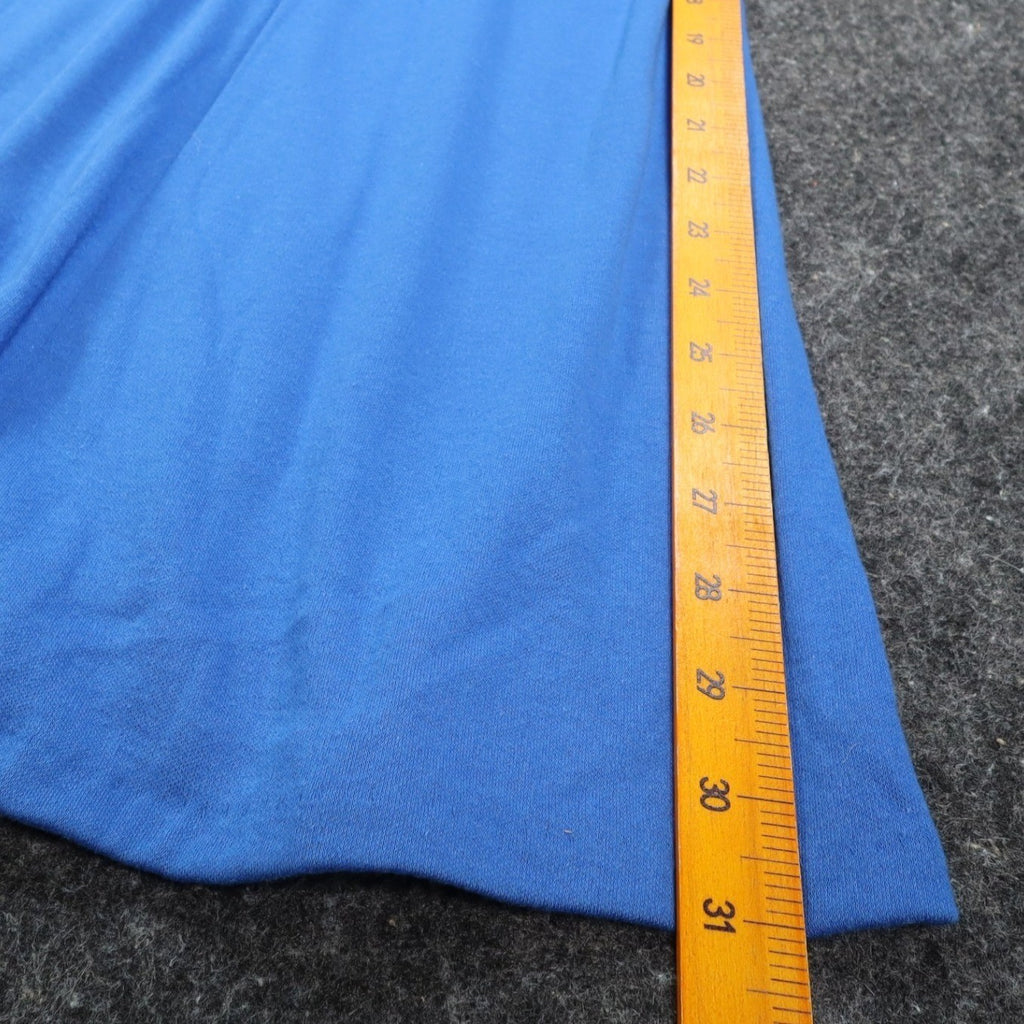 D.K. Gold Midi Skirt Womens Small Vintage 90s Blue Cotton Blend Made in USA NWT - take2supply