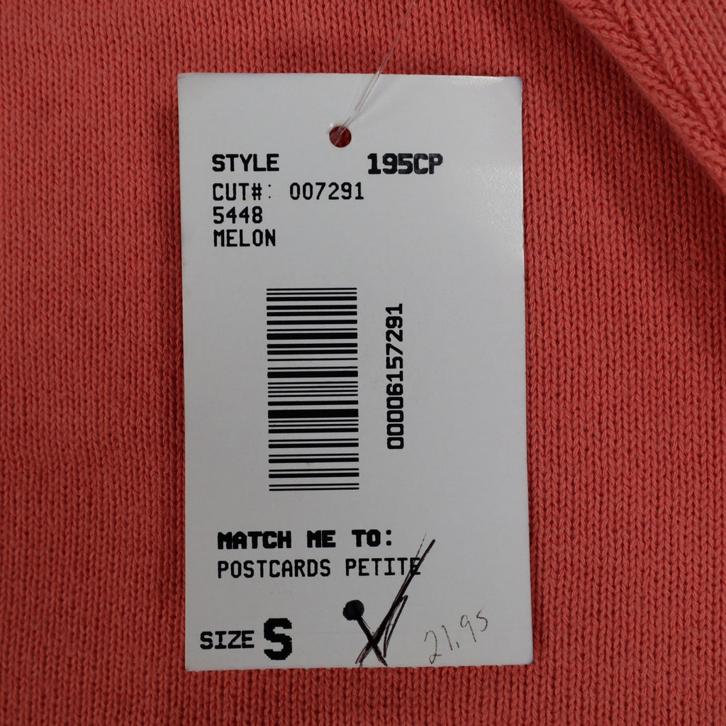 Company Collection Tank Top Women Petite S Coral Pink Knit Shell USA Made NWT - take2supply