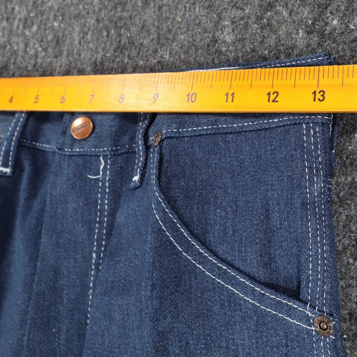 Maverick Straight Leg Jeans Boys 14 Regular Vintage 70s Blue Deadstock USA Made - take2supply