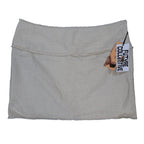 Future Collective Mini Skirt Womens 16 Cream New Textured Raw Hem Fringe - take2supply