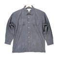 Irvine Park Button Up Mens XLG Gray Excellent Faux Suede Long Sleeve - take2supply
