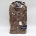 Cambridge Ltd Shirt Mens M Vintage Brown Striped Button Down USA Deadstock - take2supply