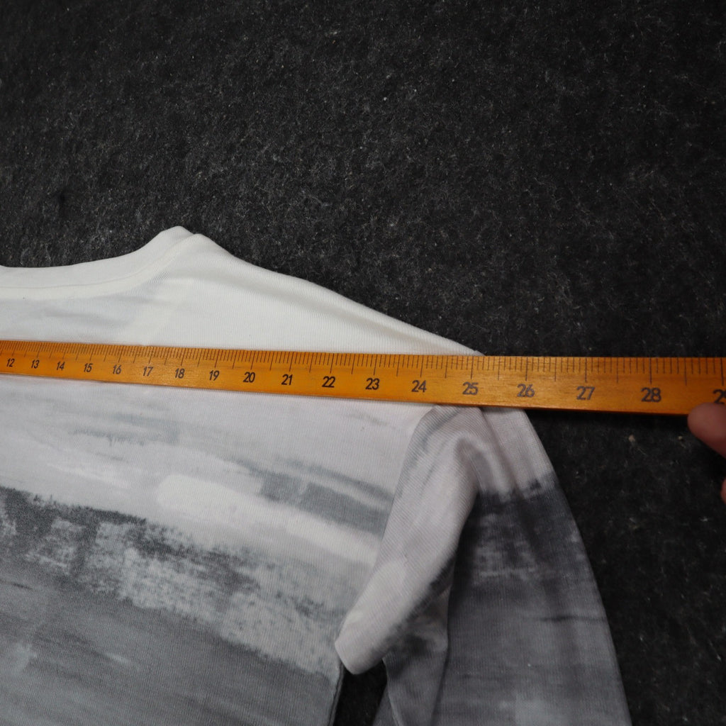 Tribal Long Sleeve Top Womens Small Cream Grey Abstract Stripe Knit 26850-2281 - take2supply