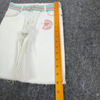 Levi's 2006 Y2K Bermuda Shorts Girls 10 White Denim NWT Belted C679 - take2supply