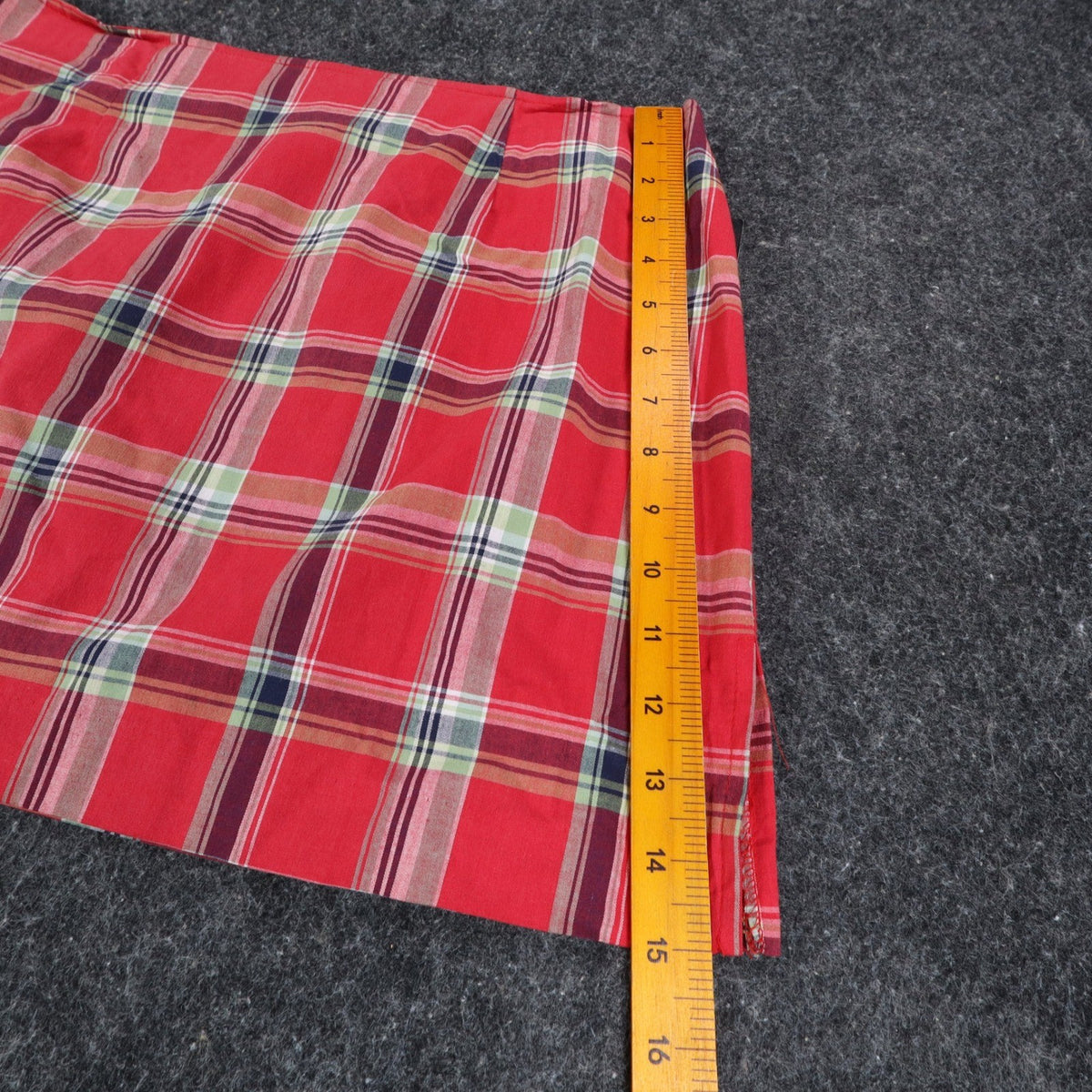 A. Byer Plaid Mini Skirt Womens 13 Vintage 90s Y2K Red Cotton Blend NWT USA - take2supply