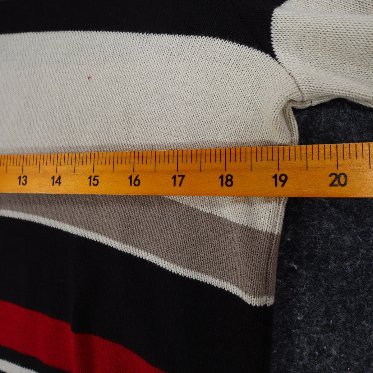 Company Collection Sweater Set Womens M Red Black Striped Cardigan Top USA NWT - take2supply