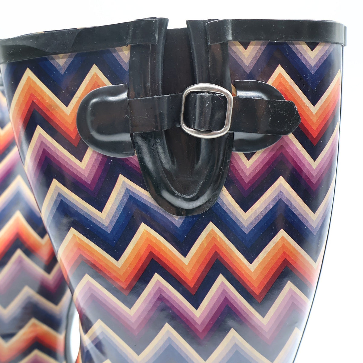 Blazin Roxx Chandra Rain Boots Womens 9 NWT Chevron Multicolor Rubber Waterproof - take2supply
