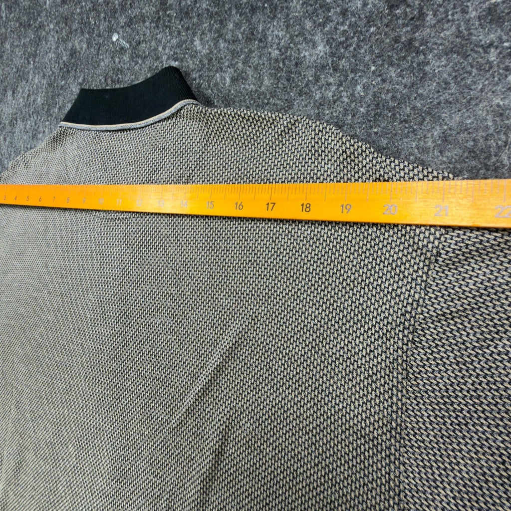 Winner Mate Vintage 90s Knit Polo Shirt Mens M Tan Black Mercerized Cotton NWT - take2supply