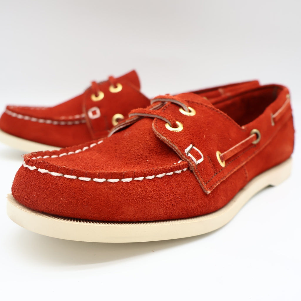 Vintage Boat Shoes Mens 8 Rust Red Suede Deadstock Mexico Moccasin W54421 - take2supply