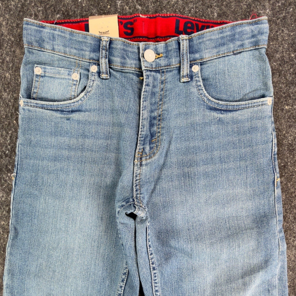 Levi's 511 Slim Flex Stretch Jeans Boys Size 16 Reg 28x30 Light Wash Blue NWT - take2supply