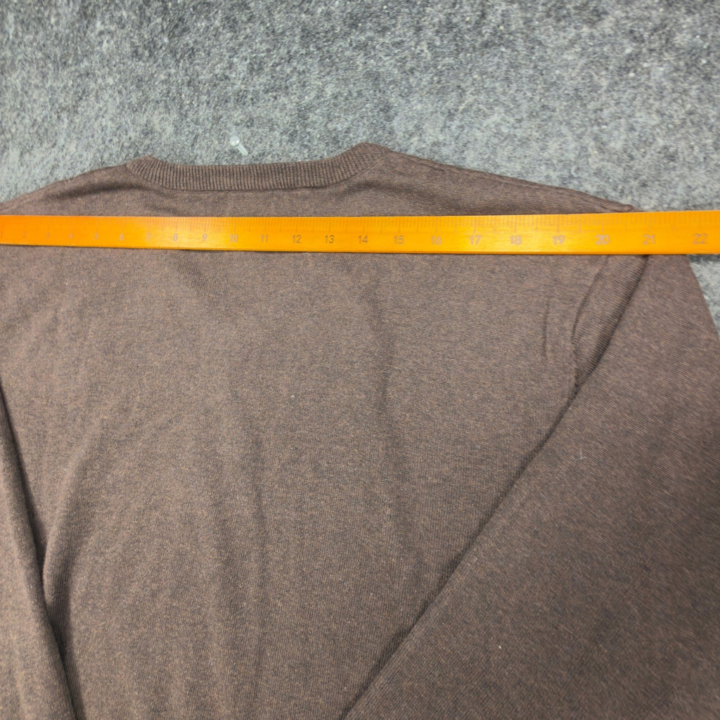 F/X Fusion V-Neck Sweater Mens XL Brown Heather Cotton Blend NWT - take2supply