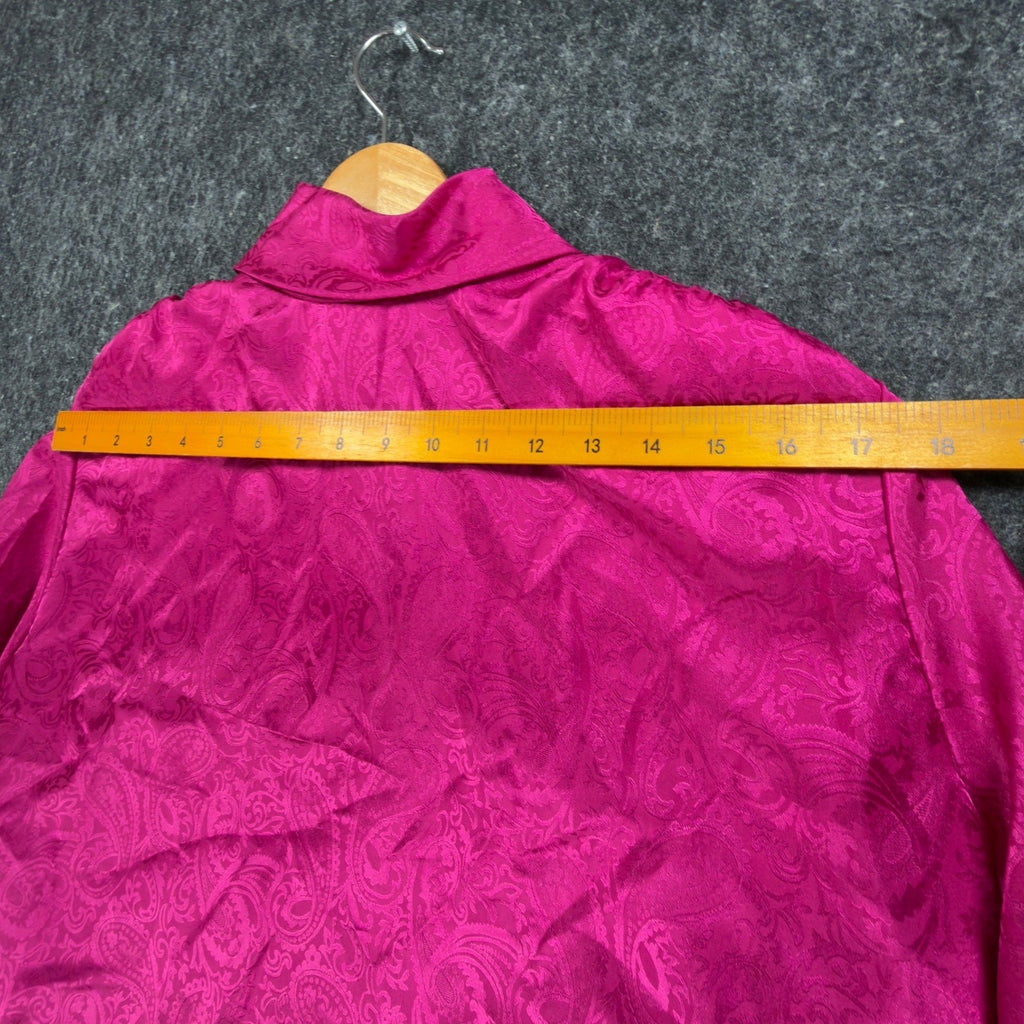 Laura Mae Vintage 80s Blouse Womens 8 Pink Polyester NWT - take2supply