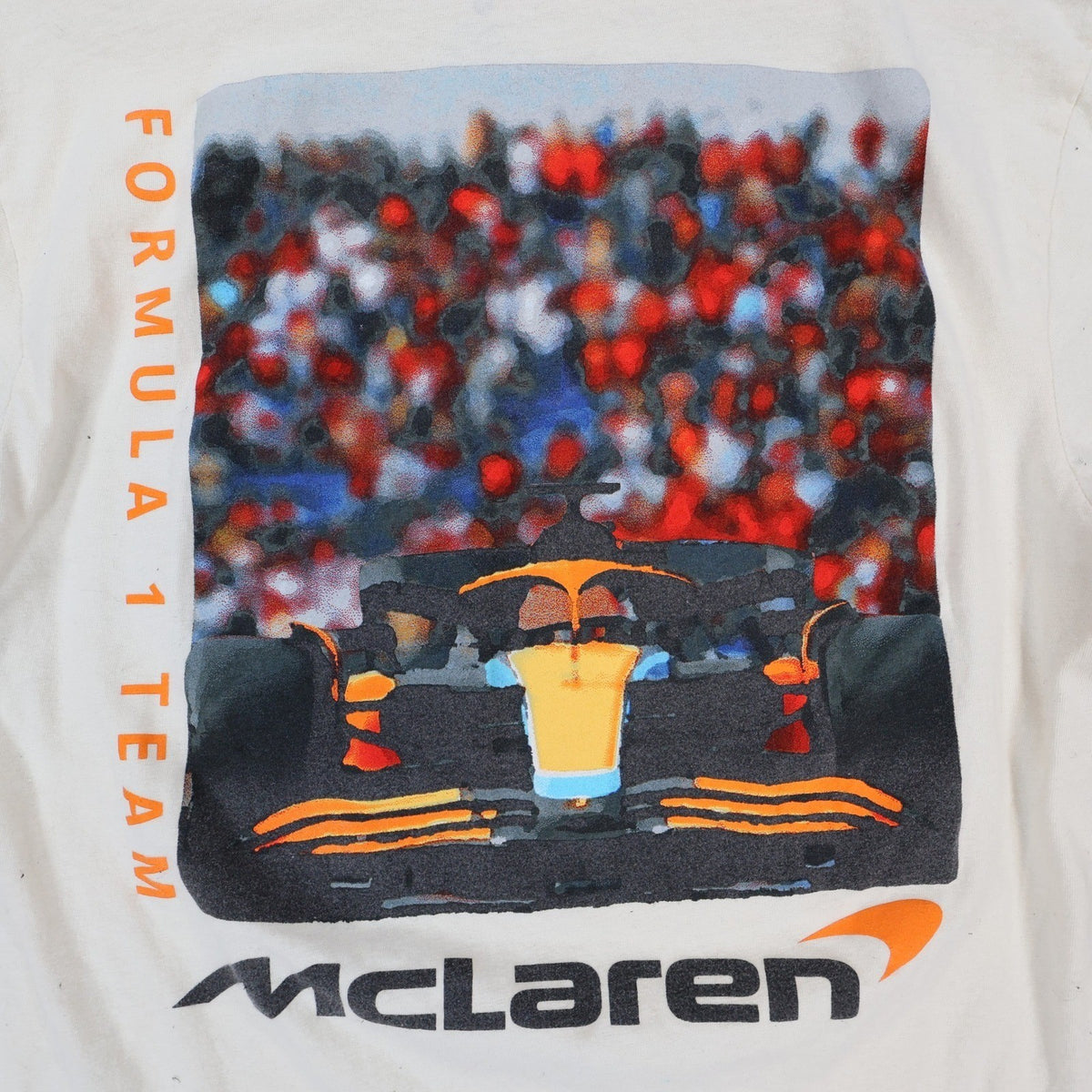 McLaren T Shirt Mens Small White Excellent Formula 1 Racing Graphic Tee - take2supply