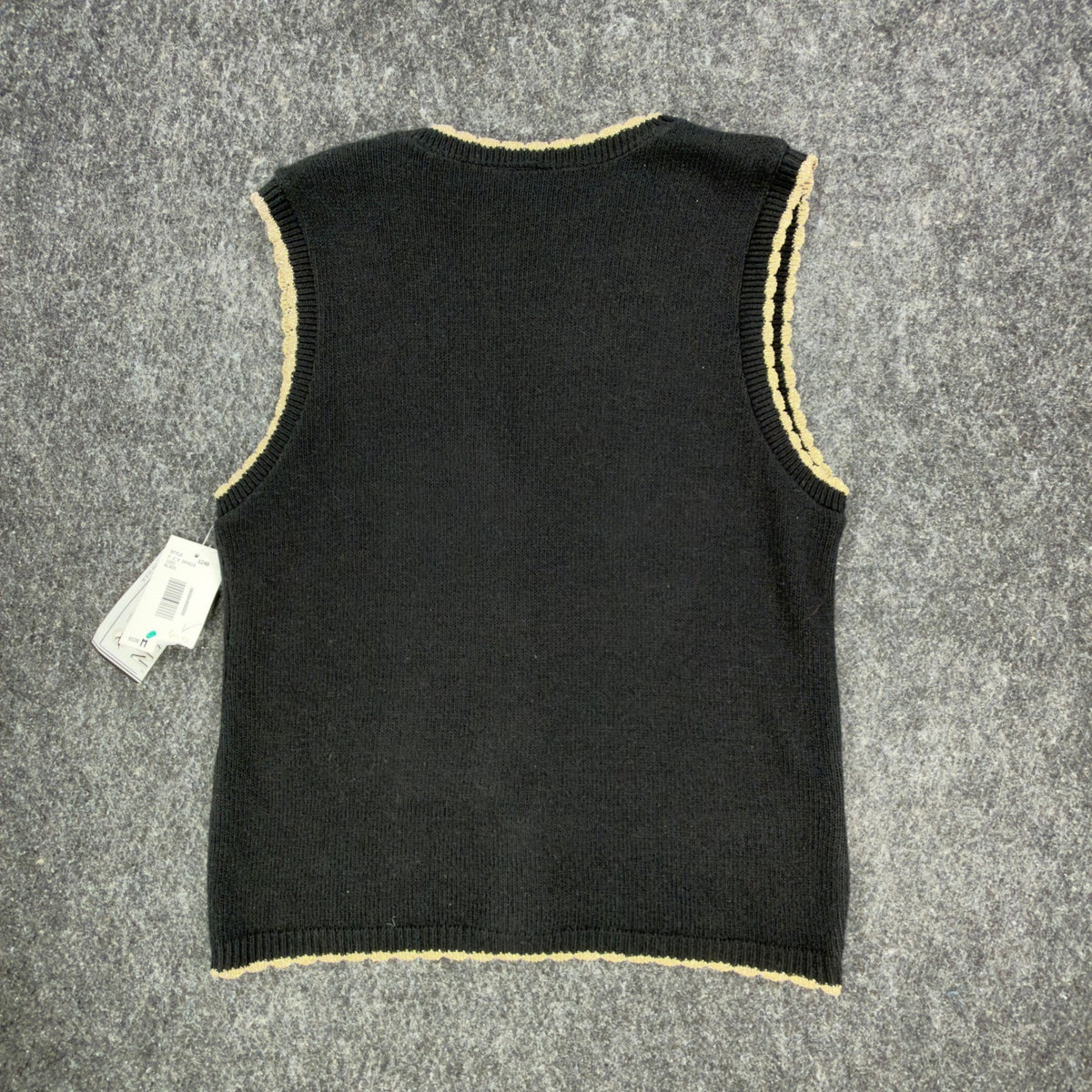 Southern Lady Vintage Angel Sweater Vest Womens M Black Metallic NWT Made in USA - take2supply