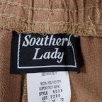 Southern Lady Pants Womens 12 Light Camel Pull On Straight Leg NWT NOS - take2supply