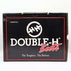 Top of the Double-H shoebox showing the logo