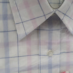 Mark VII Dress Shirt Mens 15.5 34/35 Vintage Deadstock Pink Blue Plaid Korea - take2supply