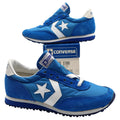 Converse Road Star Boys Size 3.5 Vintage 80s Blue White Nylon Suede Sneakers - take2supply