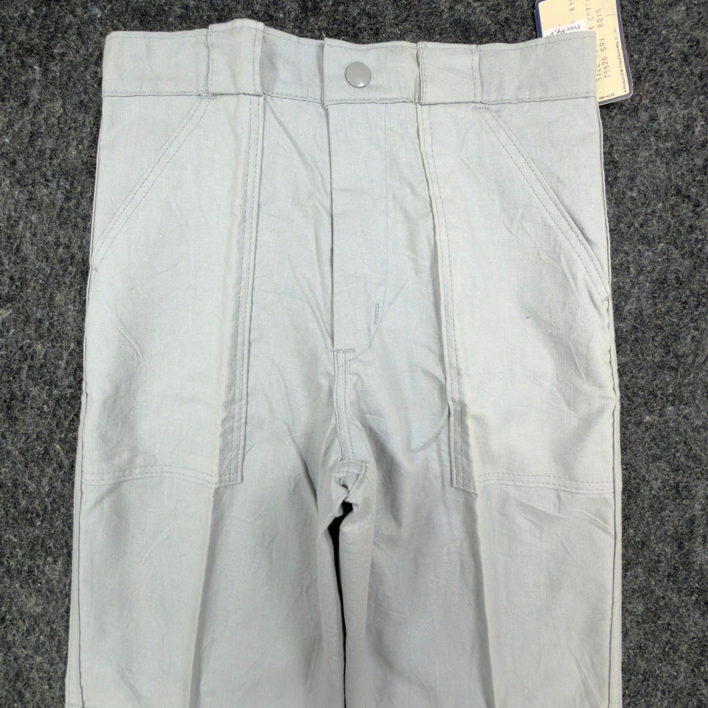 Dakota Vintage 70s Work Pants Boys 12 Gray Cotton Deadstock NWT USA Union Made - take2supply