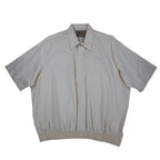 Fulton Street Shirt Works Polo Mens 2X Vintage 90s Cream Banded Bottom USA Made - take2supply