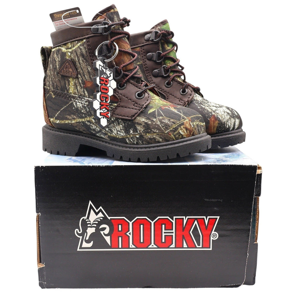 Rocky Bear Claw Boots Kids 10W Brown Camo Thinsulate Hunting Outdoor FQ0003410 - take2supply