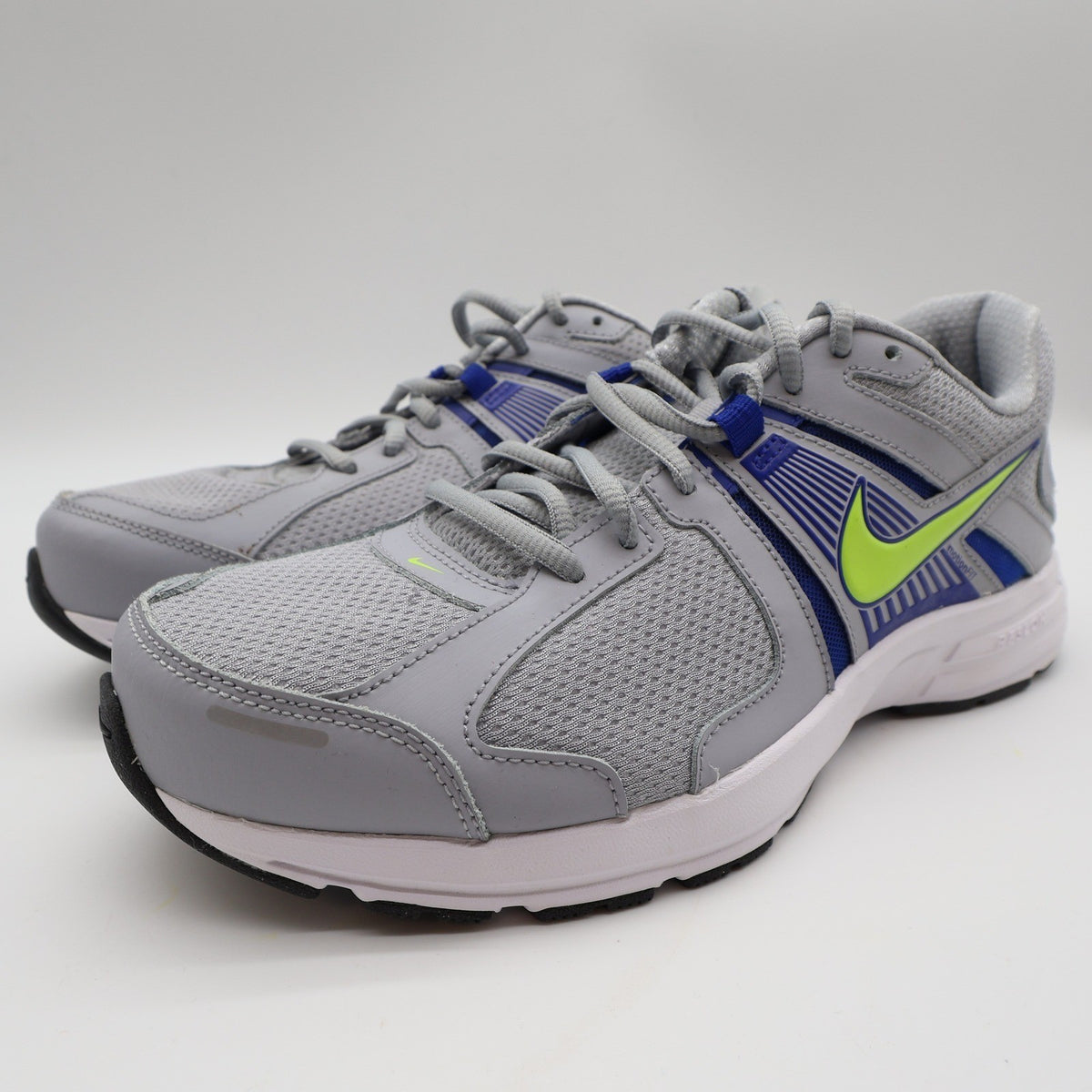 Nike Dart 10 Mens 8.5 4E Wide Running Shoes Wolf Grey Volt Blue 580524-003 - take2supply