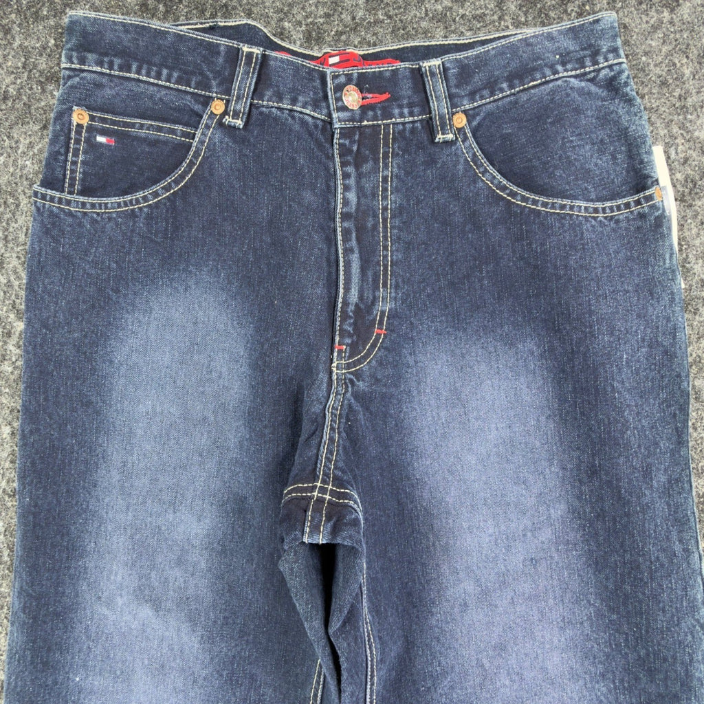 Tommy Hilfiger Y2K Freedom Fit Jeans Boy 20 Blue Cotton NWT Deadstock Baggy - take2supply