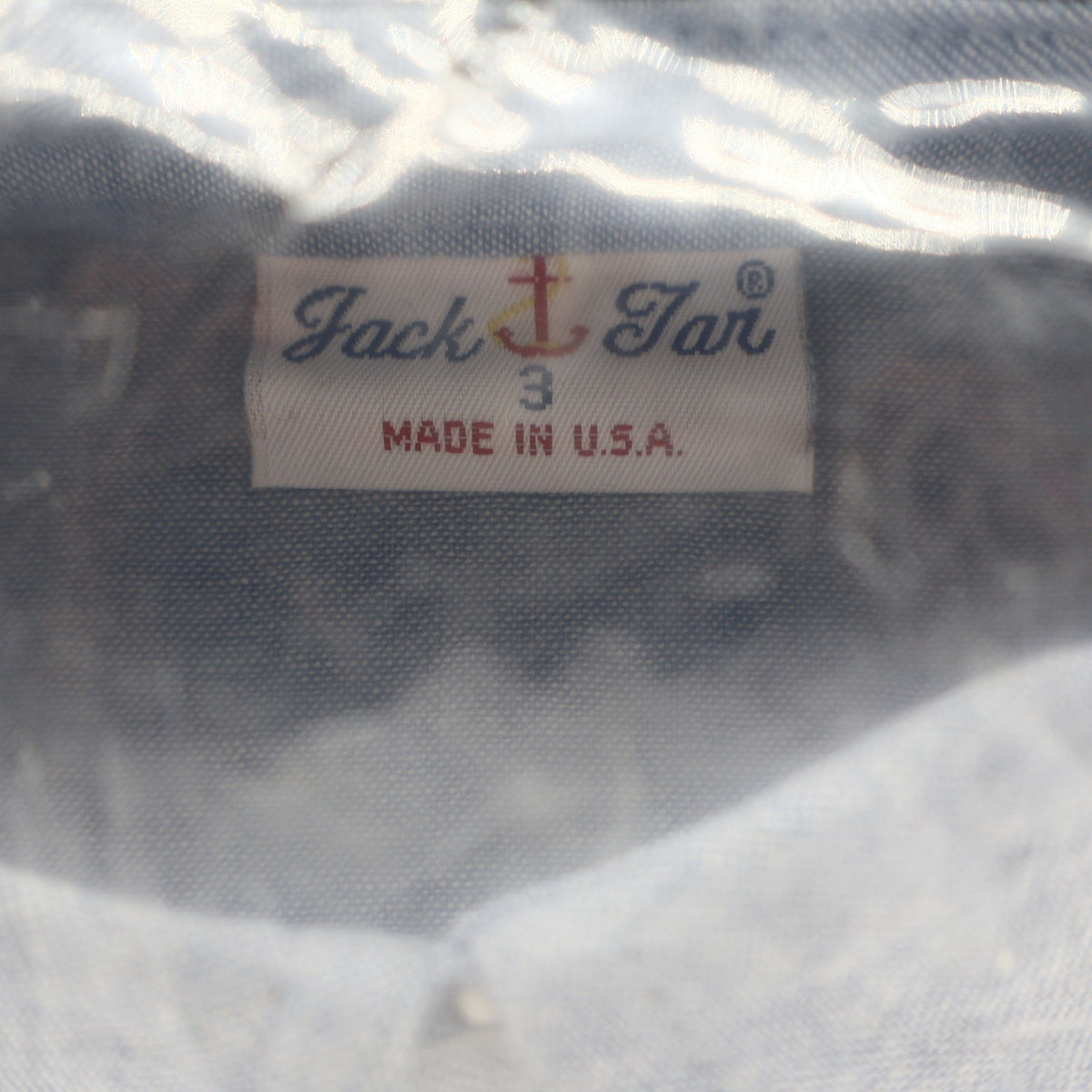 Jack Tar Shirt Toddler Boys 3T Blue Oxford Short Sleeve Cotton USA NWT - take2supply