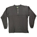 Ferruche Henley Shirt Mens M Black 100% Cotton Long Sleeve Casual New - take2supply